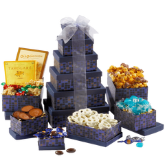 Broadway Basketeers Souring Saphire Sympathy Gift Tower